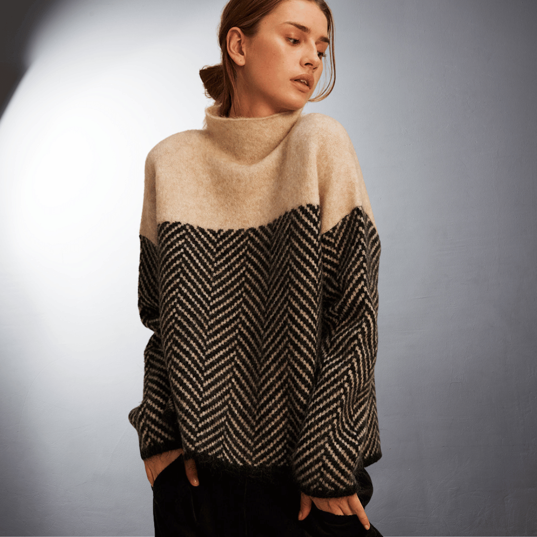 Ebba® | Pull col roulé en coton durable