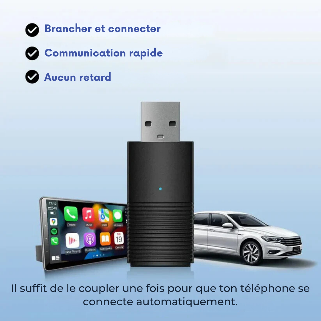 Adaptateur WirelessAuto® | Solution sans fil universelle + 2 ans de garantie