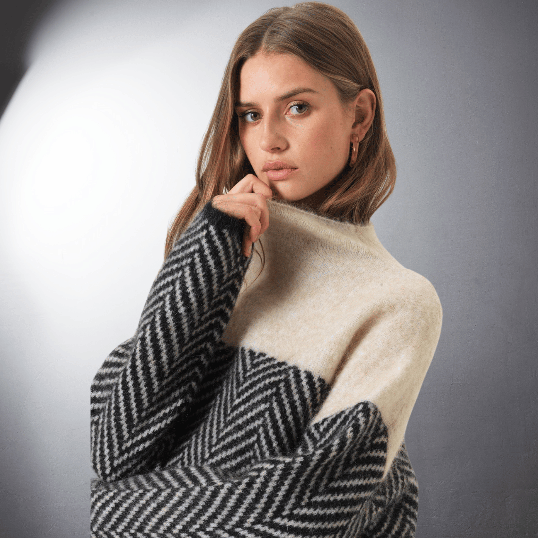Ebba® | Pull col roulé en coton durable