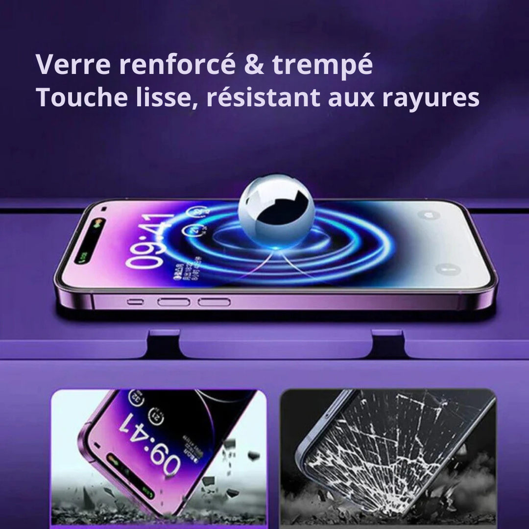 Protection d'écran 3 en 1 - iPhone/Samsung