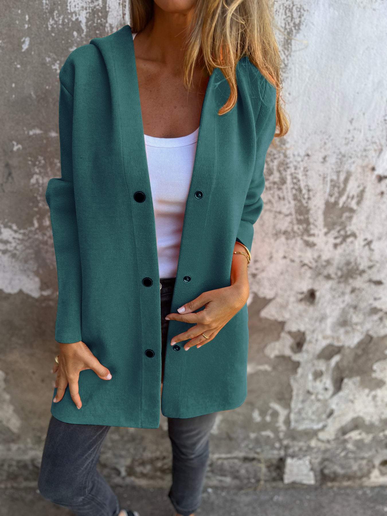 Nora® | Cardigan à Boutons et Capuche