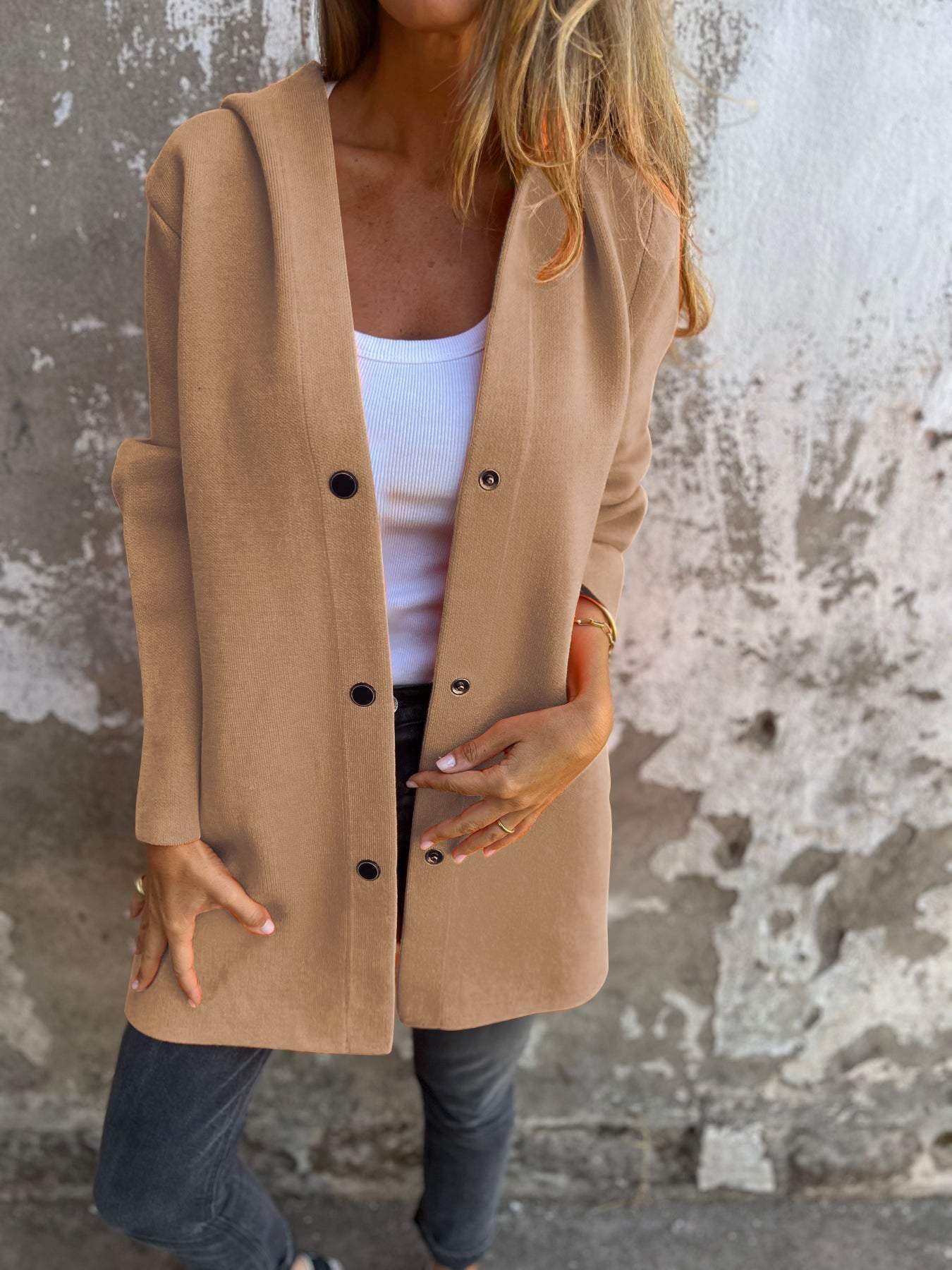 Nora® | Cardigan à Boutons et Capuche