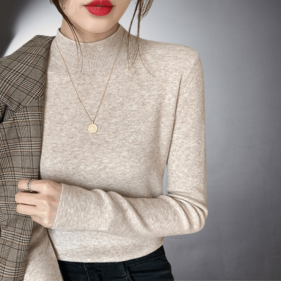 Hermine® | Pull à col roulé en cachemire haut de gamme