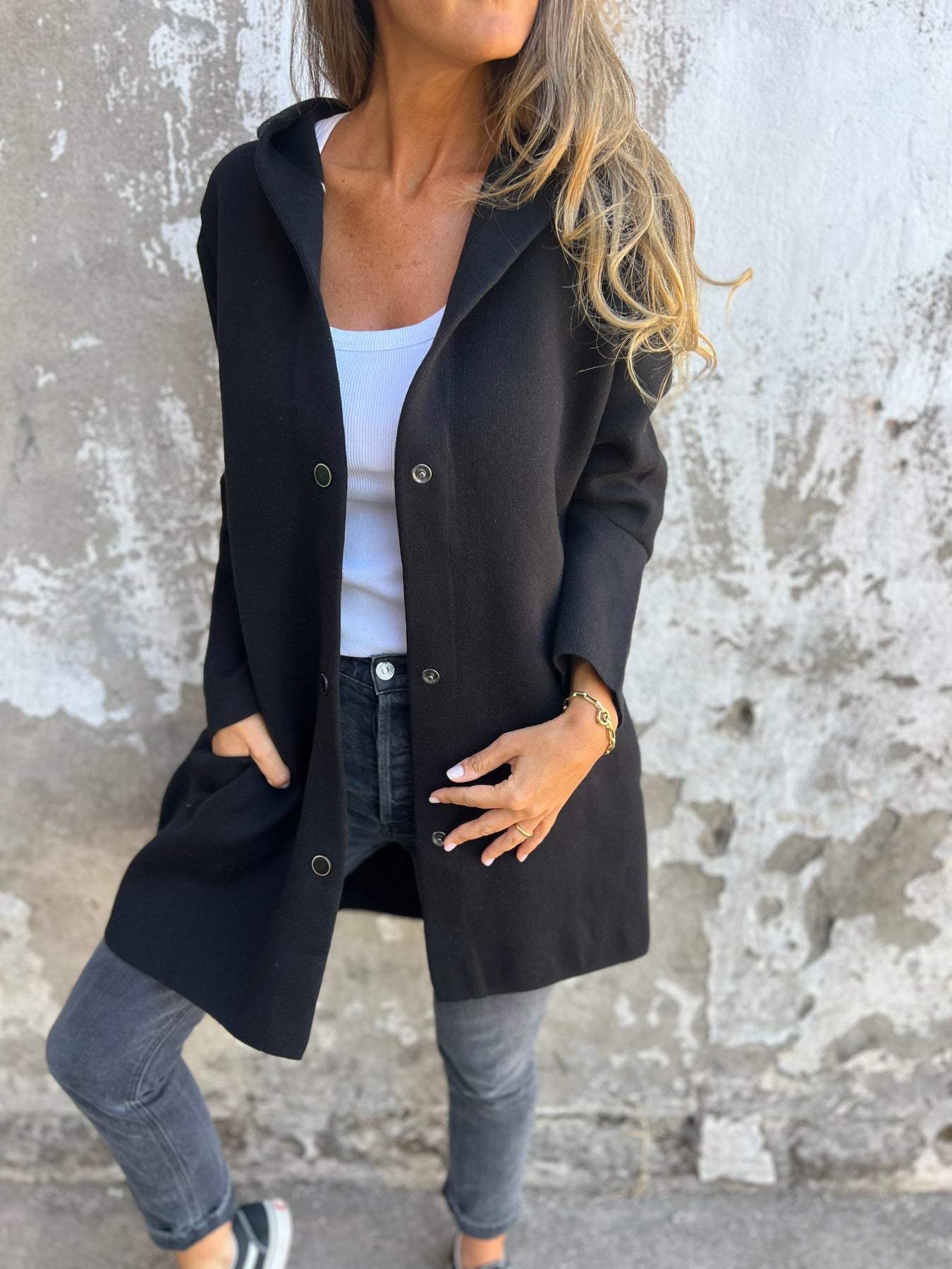 Nora® | Cardigan à Boutons et Capuche