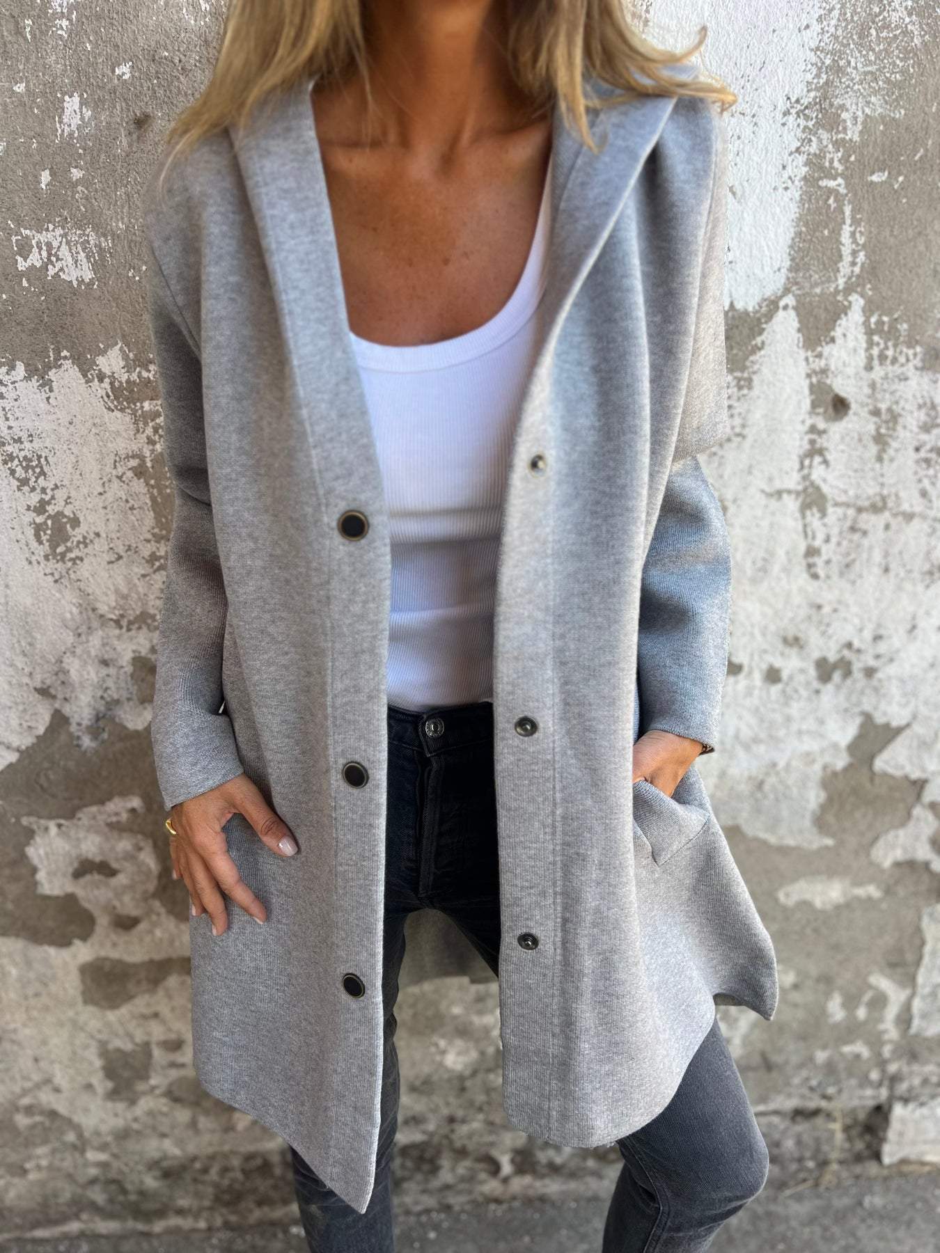Nora® | Cardigan à Boutons et Capuche