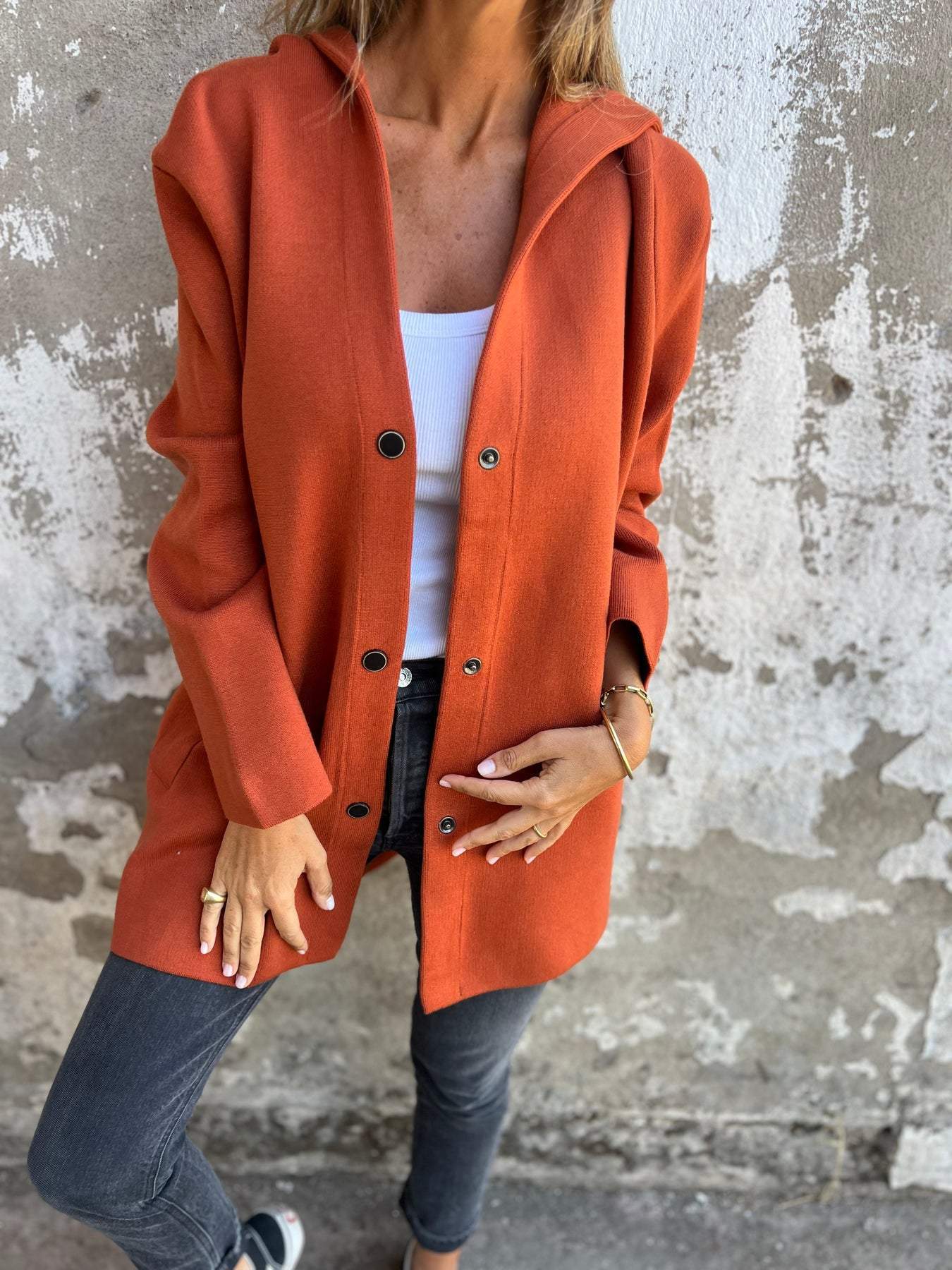 Nora® | Cardigan à Boutons et Capuche