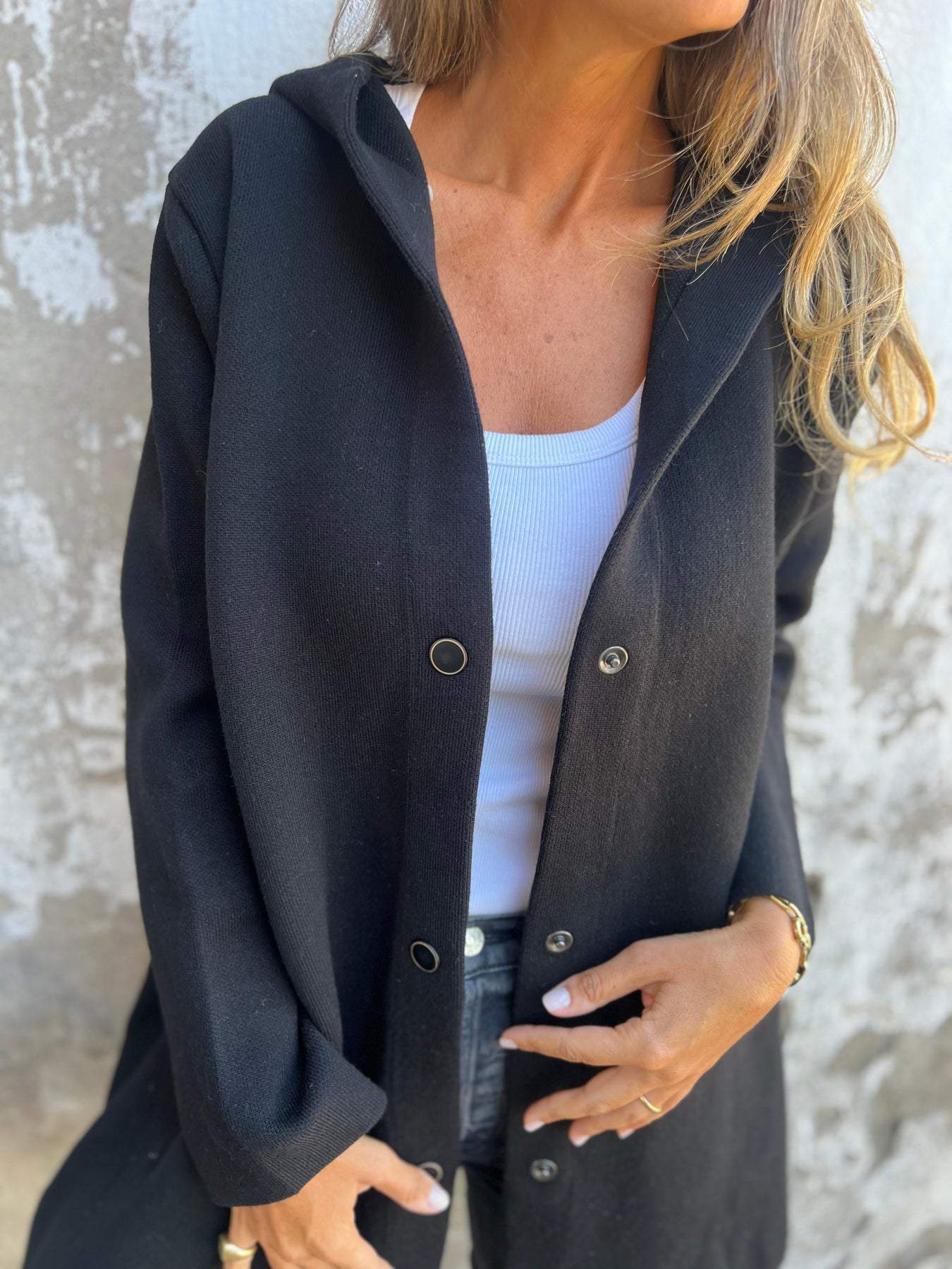 Nora® | Cardigan à Boutons et Capuche