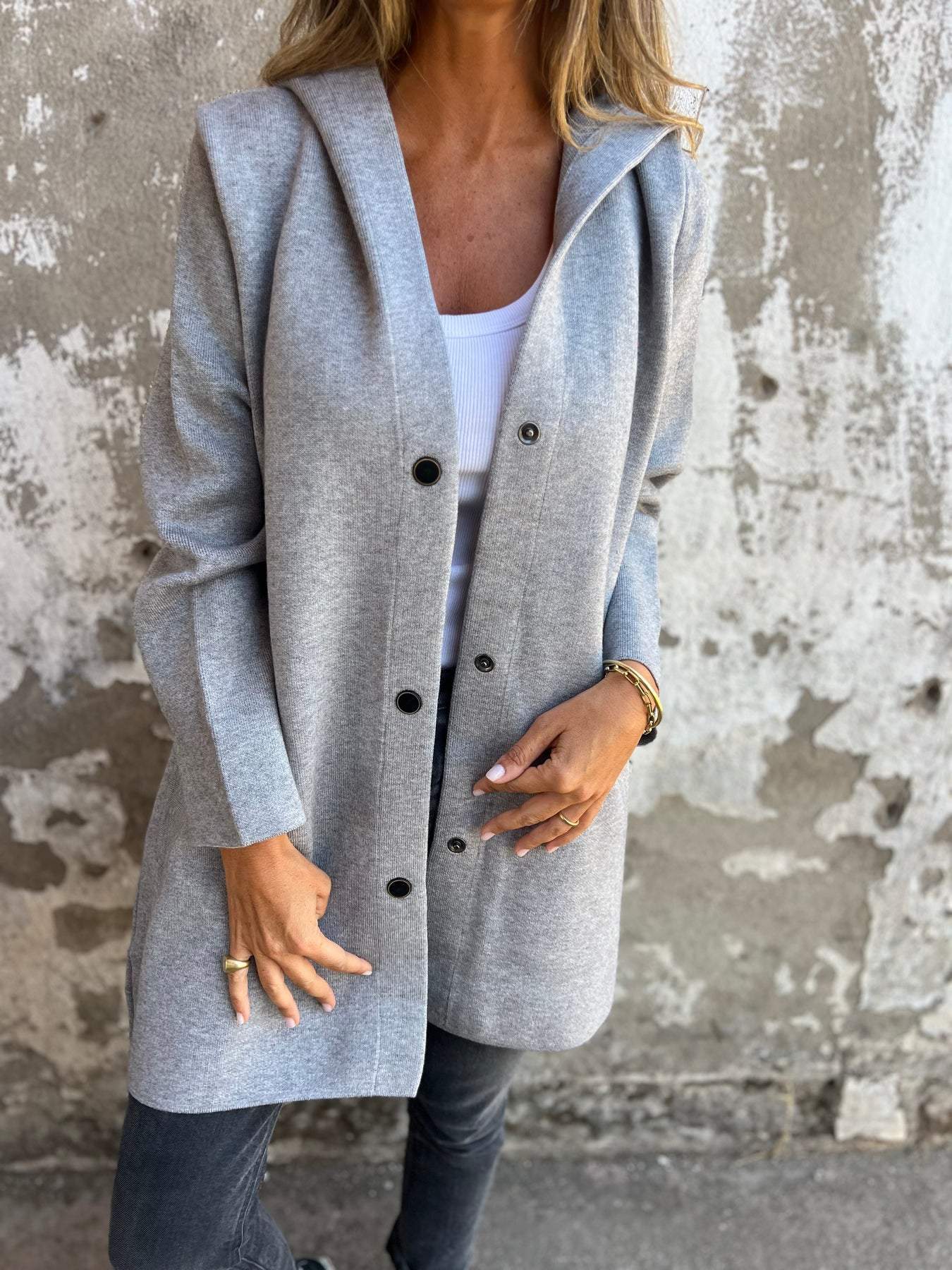 Nora® | Cardigan à Boutons et Capuche
