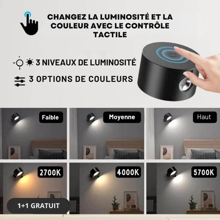 Lampe Murale Rotative® | Éclairage Personnalisé