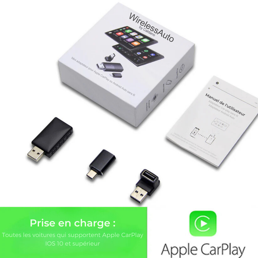 Adaptateur WirelessAuto® | Solution sans fil universelle + 2 ans de garantie